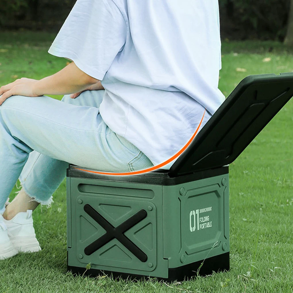 

Portable Camping Toilet Folding Movable Car Toilet Bucket Car Emergency Self-driving Travel Hiking Outdoor Toilet Trash Can