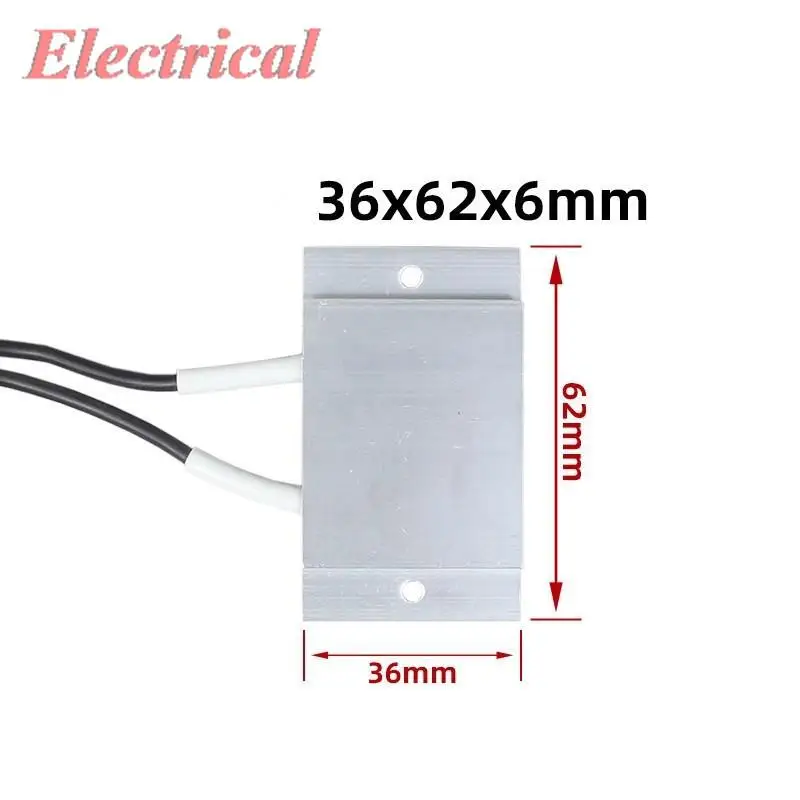 1PC PTC Heater Element Constant Thermostat Electric Heating Sensor incubator Aluminum Shell 36x62x6mm 12V 70C