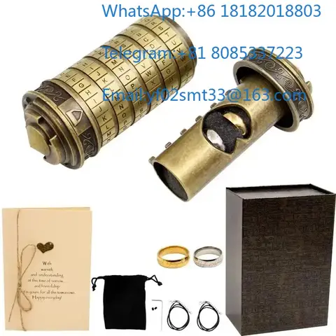 Cryptex Password Lock Puzzle Box Retro Da Vinci Cylinder For Ring Valentine Birthday Gift