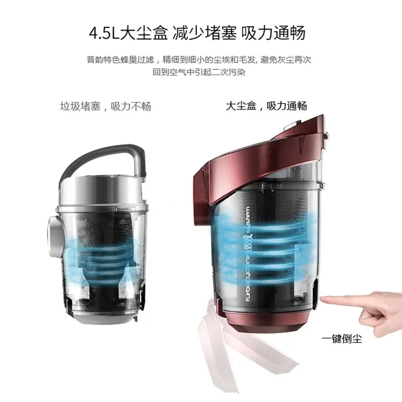 Small Handheld Horizontal Vacuum Cleaner: High Power, Strong Suction (Pet Hair/Carpet/Multi-Functional)