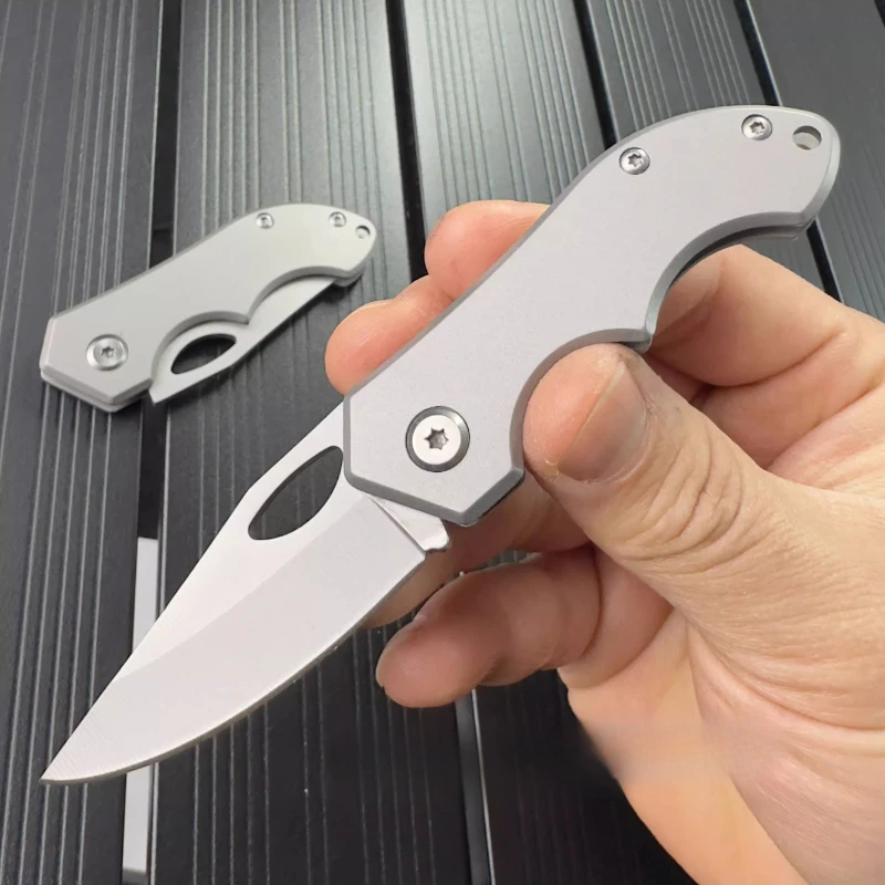 

Portable Pocket Folding Knife Full Body Stainless Steel Keychain Accessories Outdoor Travel Camping Cutting Tool Holiday Gift