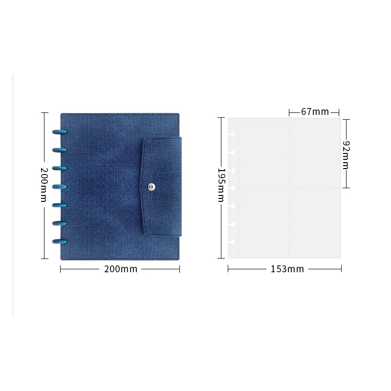 Imagem -06 - Fromthenon-mini Folhas Soltas Notebook Grid Álbum de Armazenamento Foto Bolsa de Armazenamento Mushroom Hole Card Bolsa 3