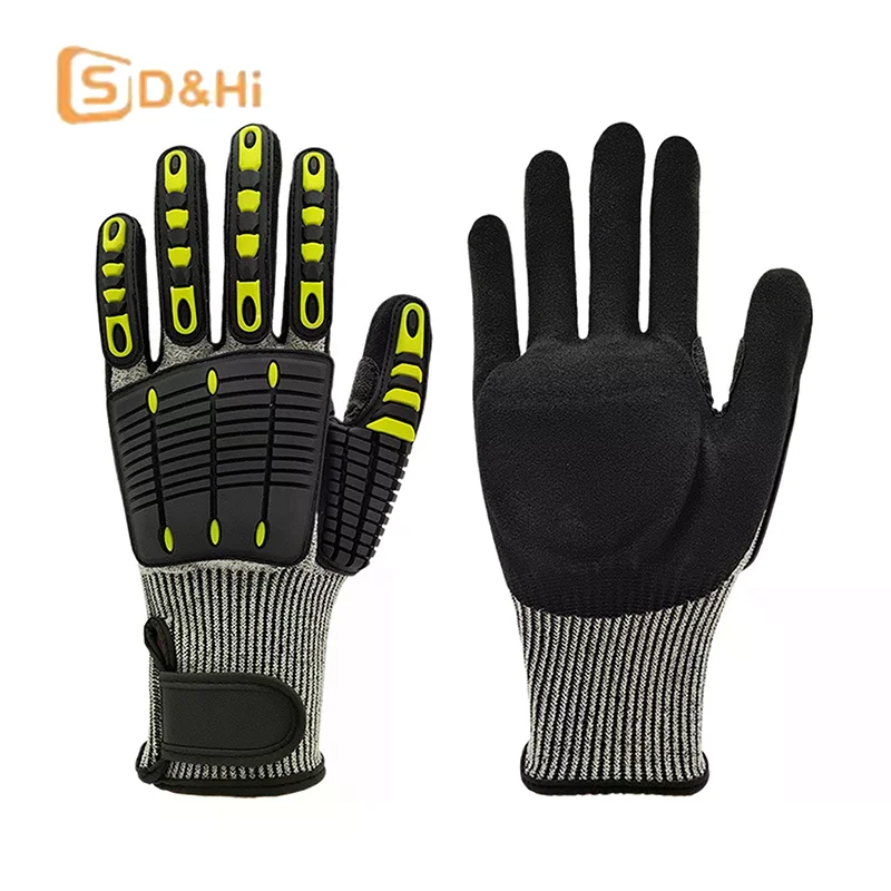 

1Pair High Quality Safety Anti Vibration Safety Work Gloves Wear-resistant And Cut-resistant Mechanics Protective Work Gloves