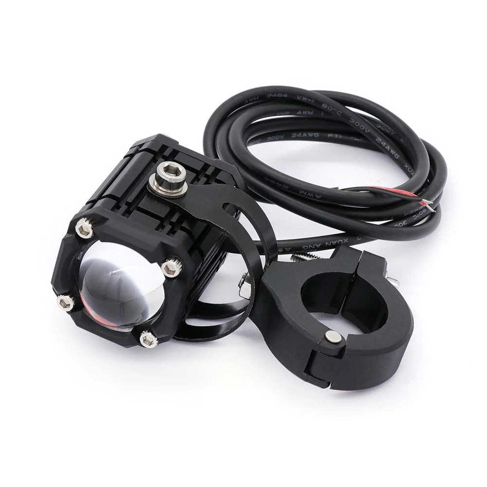 Motorcycle LED Auxiliary Headlight Spotlight Dual Color White Yellow Hi/Lo Beam Bright Driving Fog Light Waterproof Universal image 3