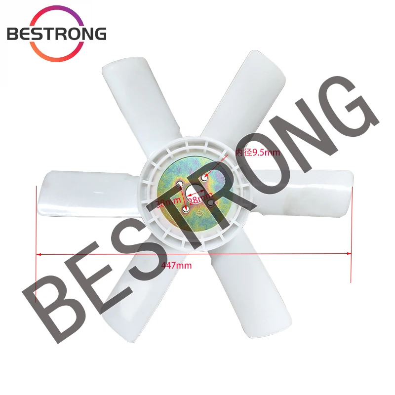 Radiator Fan For WEIFANG HUAFENG WEICHAI Ricardo 4100 K4100 K4100D K4100ZD ZH4100 Diesel Engine Spare Parts