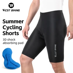 WEST BIKING Couple's Cycling Padded Shorts Men MTB 3D Shockproof Cushion Road Bike Racing Shorts Women Sport Compression Shorts