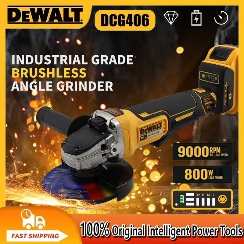 

Dewalt DCG406 125 мм Бесщеточная угловая шлифовальная машина 9000 об/мин Беспроводная режущая машина Ударная полировальная машина 20 В Перезаряжаемый электроинструмент