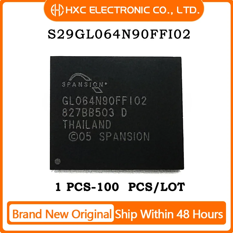 Free Shipping 1PCS/10PCS/50PCS/100PCS S29GL064N90FFI02 BGA-64 Brand New Original IC Chip