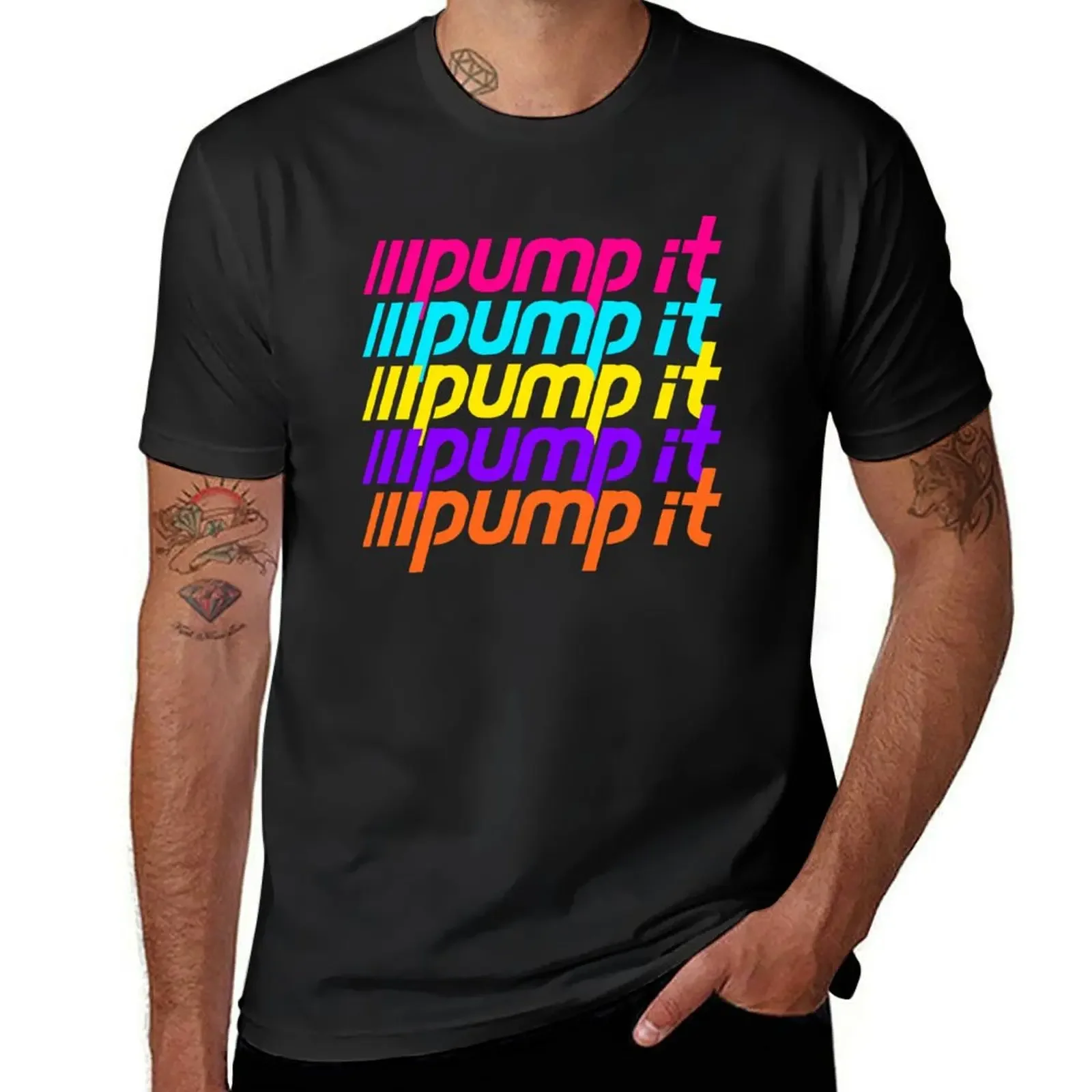 Pump it T-Shirt Kurzarm T-Shirt plus Größen T-Shirt Männer