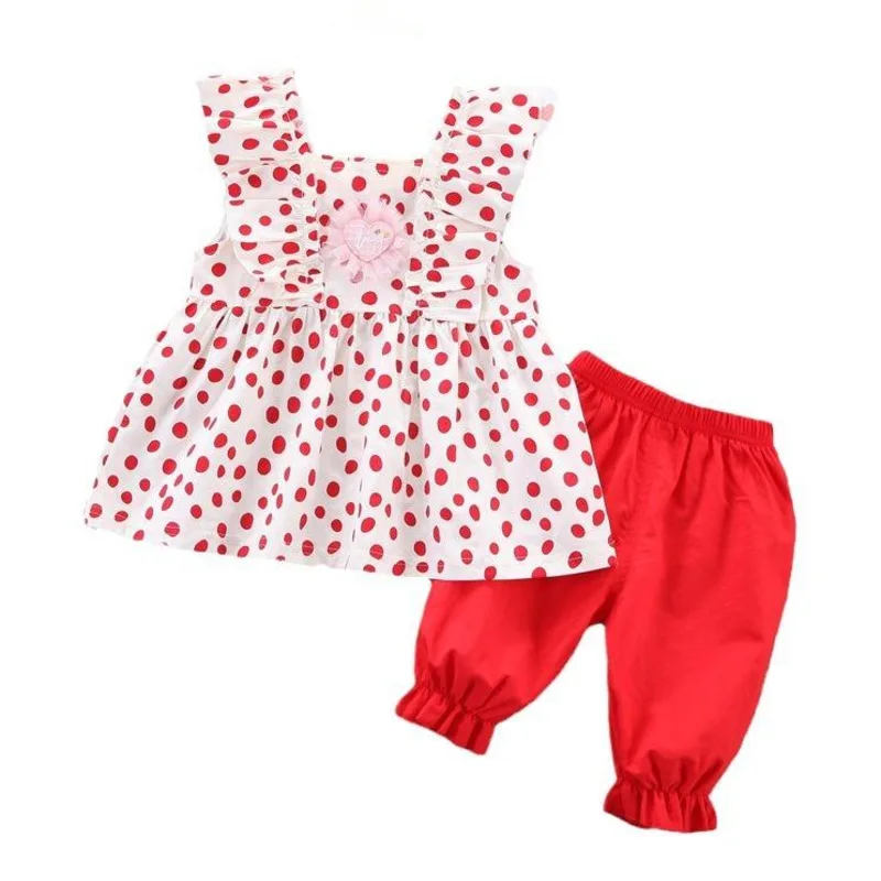 

New Summer Baby Clothes Children Girls Sleeveless Dress Shorts 2Pcs/Set Toddler Clothing Infant Fashion Costume Kids Tracksuits