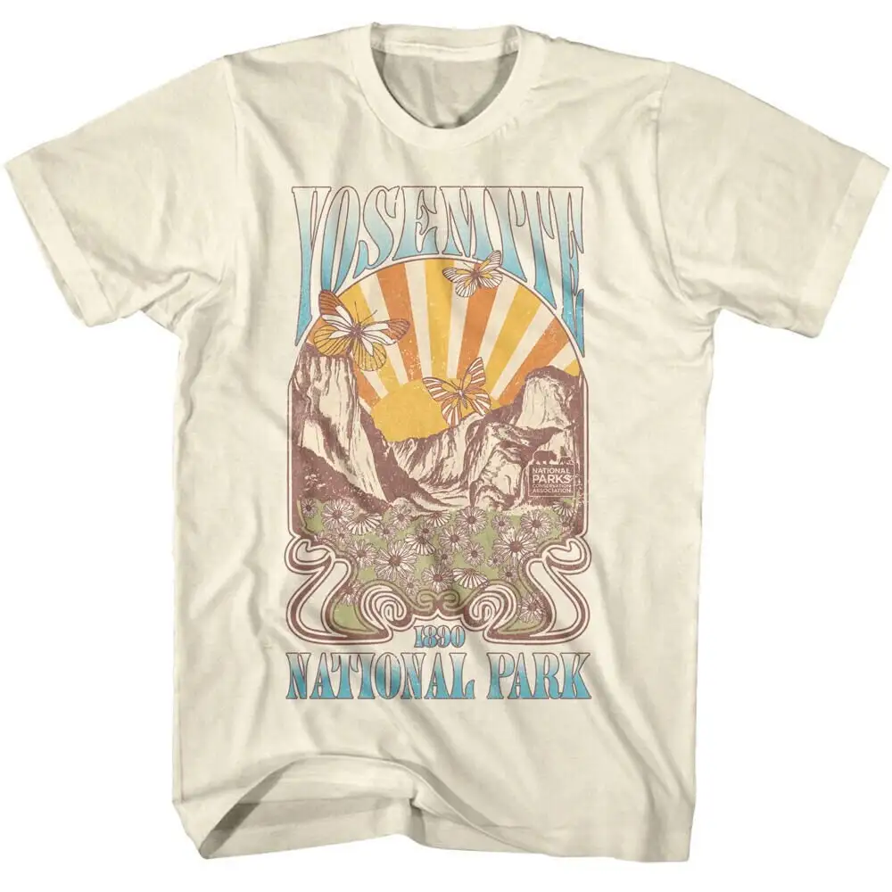 YOSEMITE PARK T Shirt Butterflies National Forest Vintage