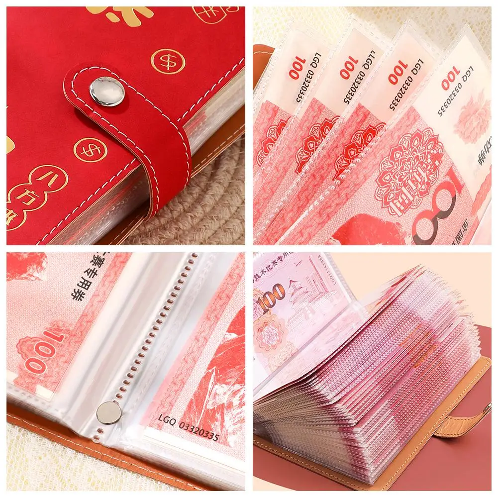 Get Rich Overnight 100 Envelopes Money Saving Challeng Save Money Large Capacity Mini Binder Savings Challenge Reusable PU