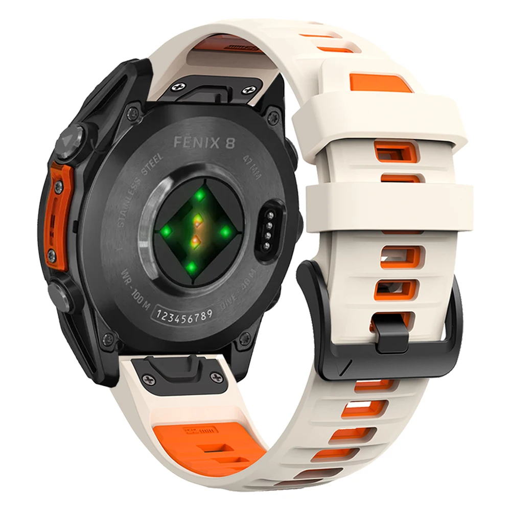 1:1 Fenix8 Horlogeband Voor Garmin Fenix 8 47mm 51mm E 7 7X6 6X5 5X/Epix Pro/Enduro 3 QuickFit 22mm 26mm Siliconen Band Armband