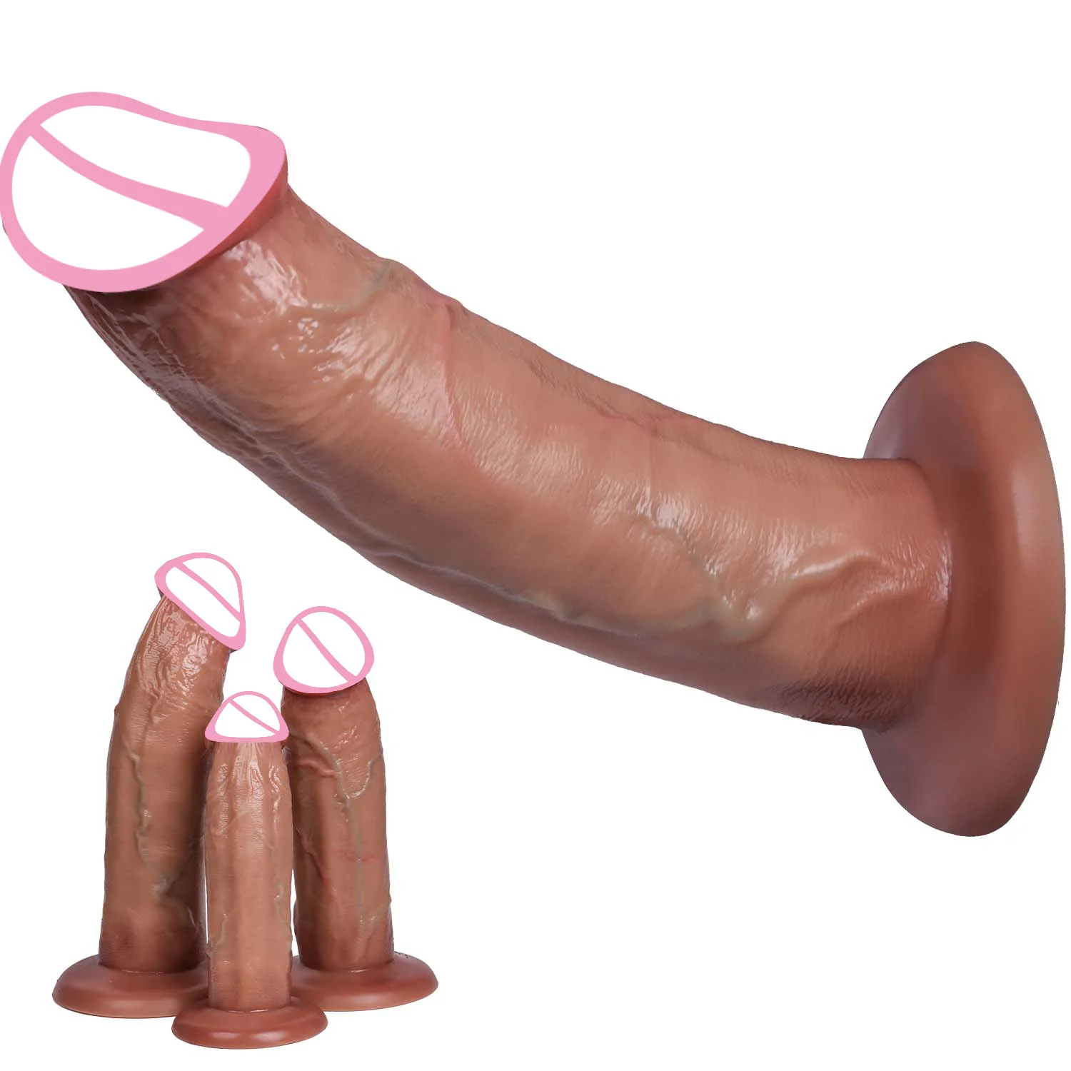 Realistic Silicone Dildo with Suction Cup G-Spot Anal Dildos Strap on Dick Butt Plug Masturbat Adult Sex Toys for Man Women 18+