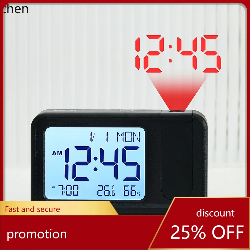 

Zml multifunctional projector alarm clock - minimalist digital clock with dual display - new home decor