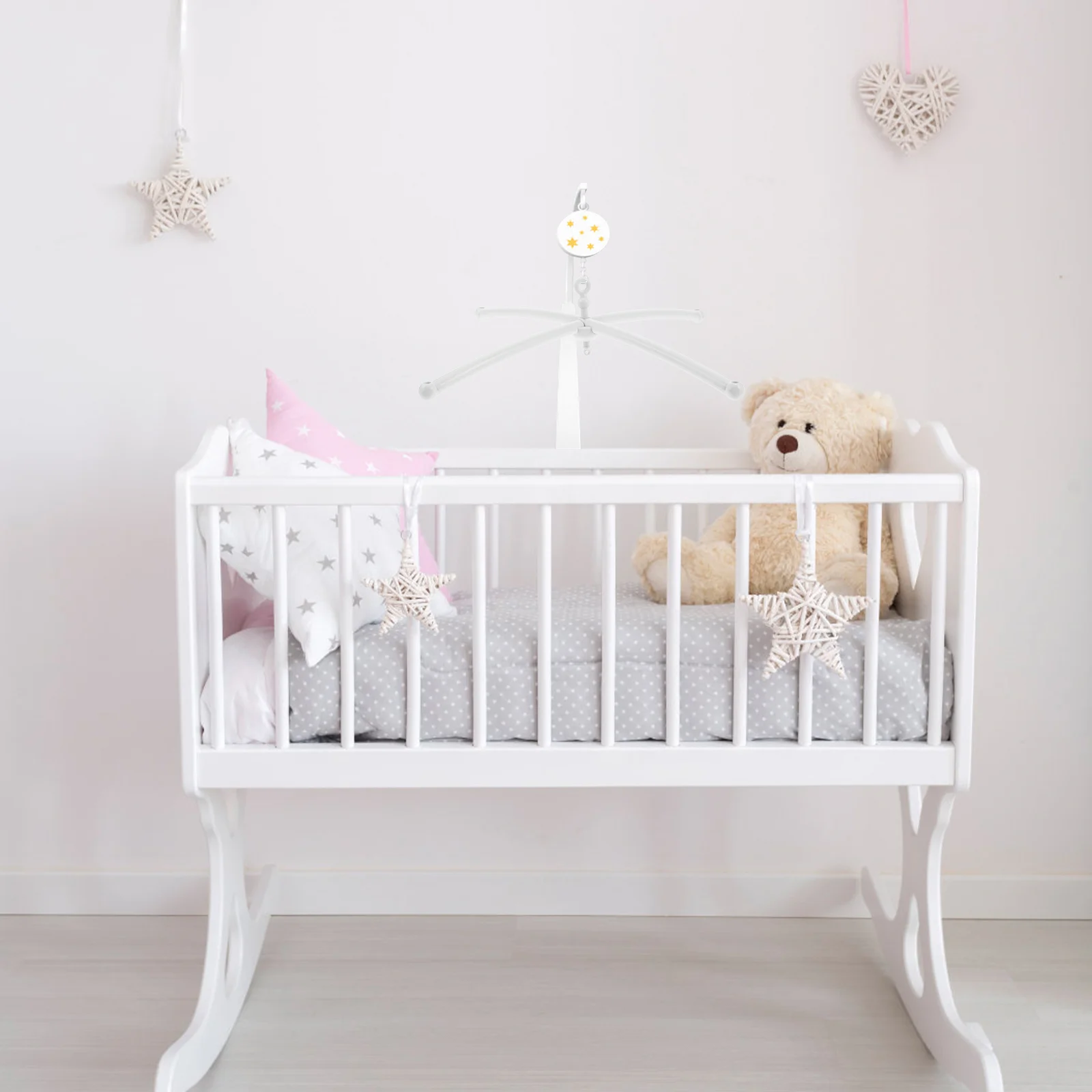 침대 벨 크로스 Bassinet 모바일 아기 어린이 침대 물고기 탱크 장난감 정원 장식 Windchime 소녀 옷걸이 브래킷