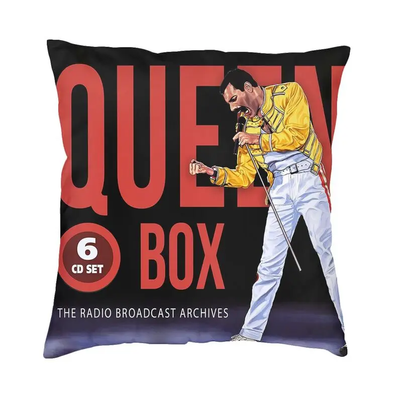 Rock Band Queen Freddie Mercury Cushion Cover 45x45cm Home Decor British Musician Singer Throw Pillow Case for Sofa Two Side