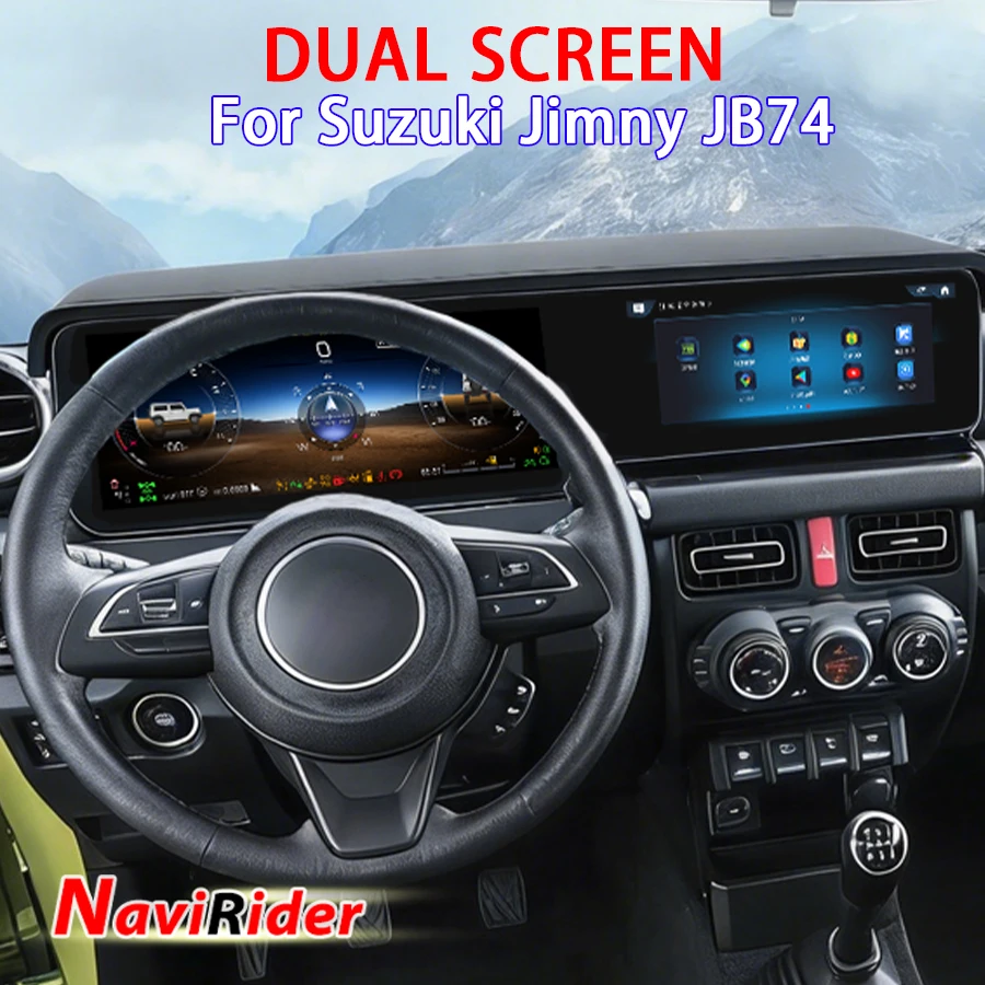 Dual Screen Carplay Screen Android Auto For Suzuki Jimny JB74 2019-2025 Stereo Autoradio Multimedia Player Navigation Head Unit