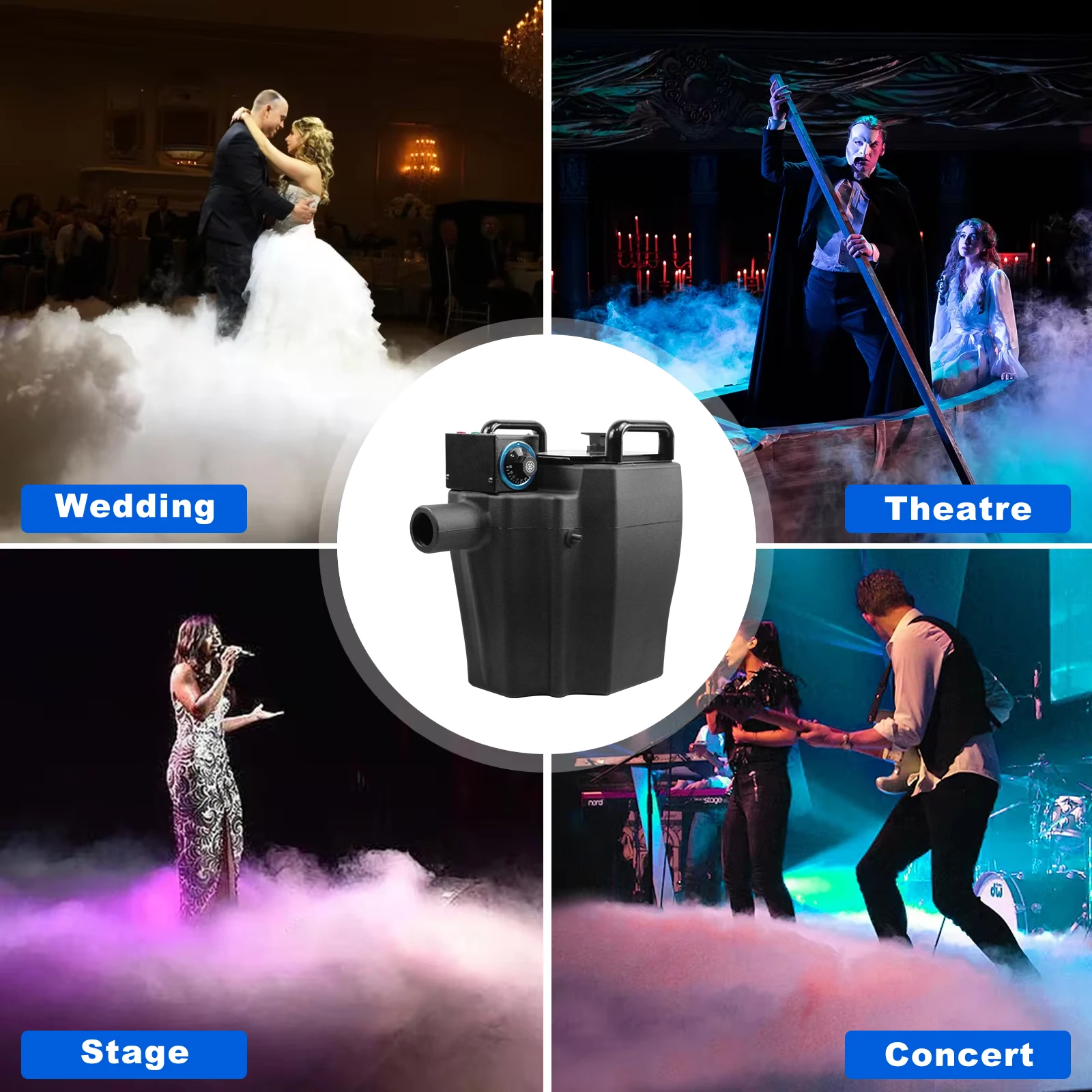 6000W Low Lying Smoke Machine Nimbus 3500W Dry Ice Fog Machine Stage Effect For DJ Wedding Stage Party Events Smoke Generator