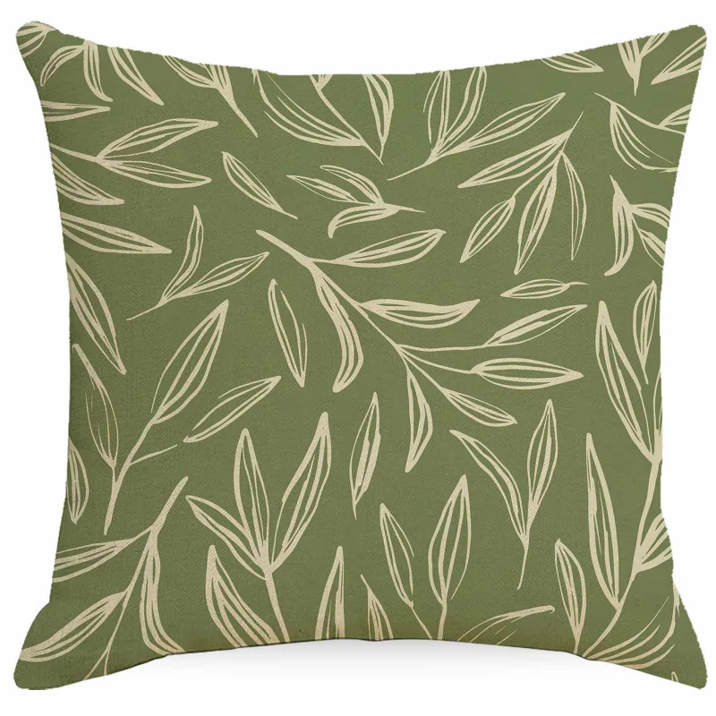 Fijne linnen kussensloop, decoratieve kussensloop voor de bank, Scandinavisch, minimalistisch, modern, abstract patroon.