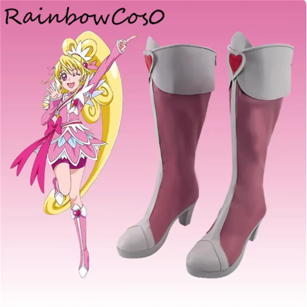 

Кюр Харт Доки-Доки! Обувь для косплея PreCure, ботинки для игр, аниме, Хэллоуина, Рождества, RainbowCos0 W5617