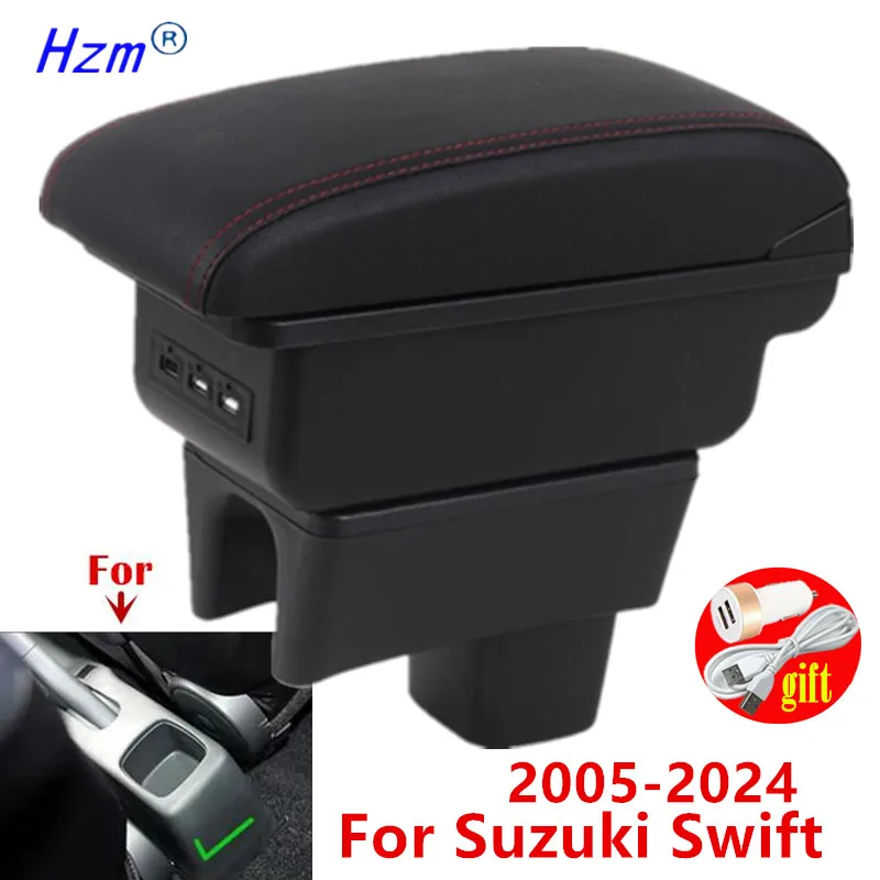 For Suzuki Swift Armrest Box For Suzuki Swift Car Armrest Car Accessories Interior details storage Box Retrofit parts 2005-2024