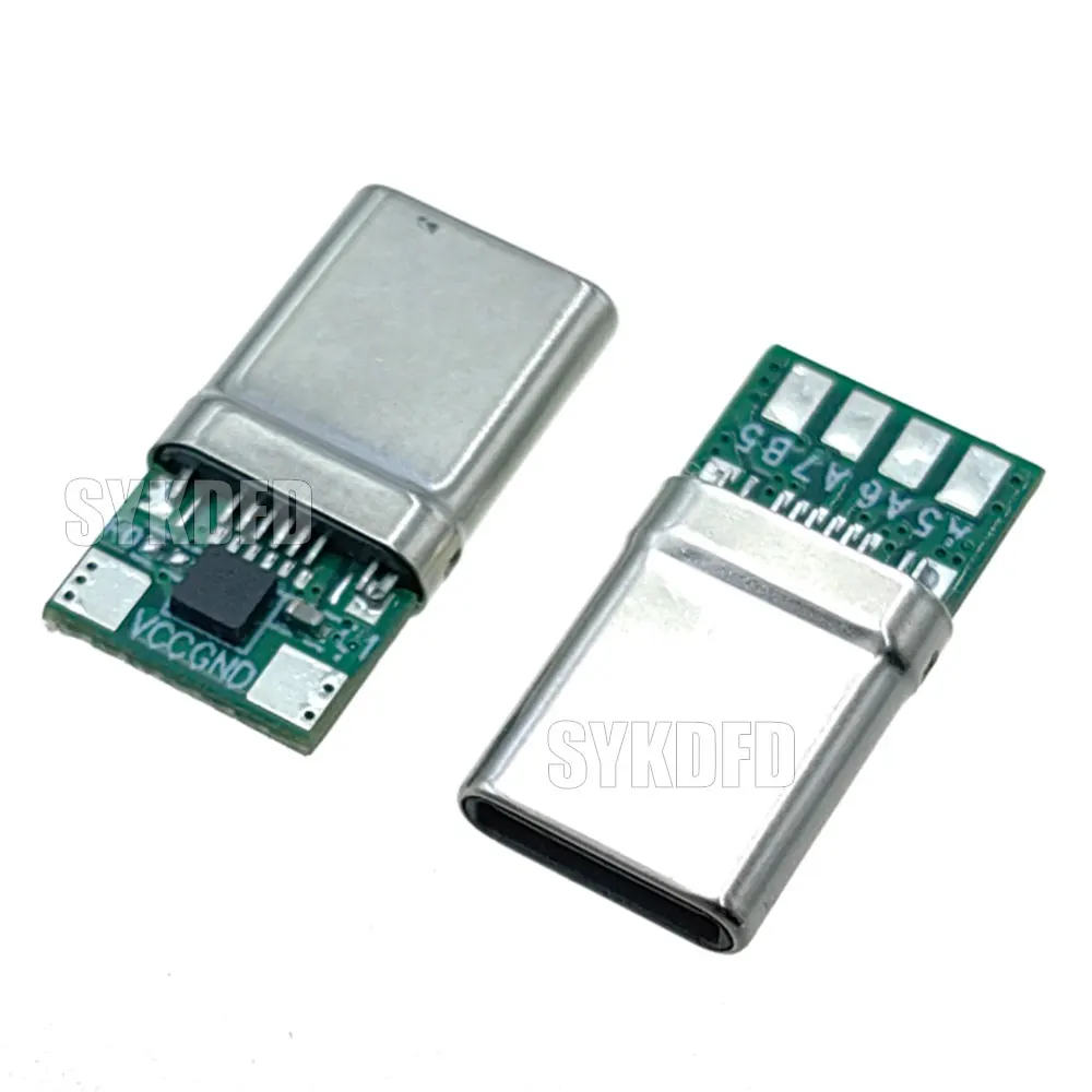 1/3/10Pcs PD 100W with Chip USB 3.1 Type C Male Connectors Jack 12pin Electric Terminals Welding DIY Data Cable Accessory Repair