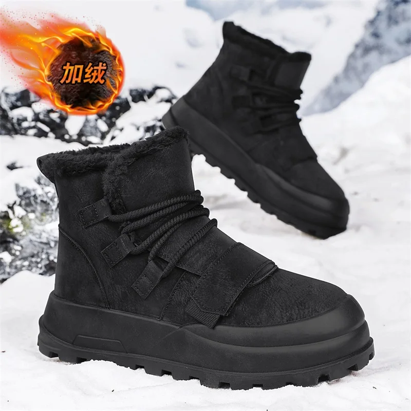 Loafers Buty zimowe dla mężczyzn Sport i rekreacja Ciepłe kostki Dodaj aksamitne buty dla mężczyzn Modne męskie trampki Miękkie i wygodne — zdjęcie 3