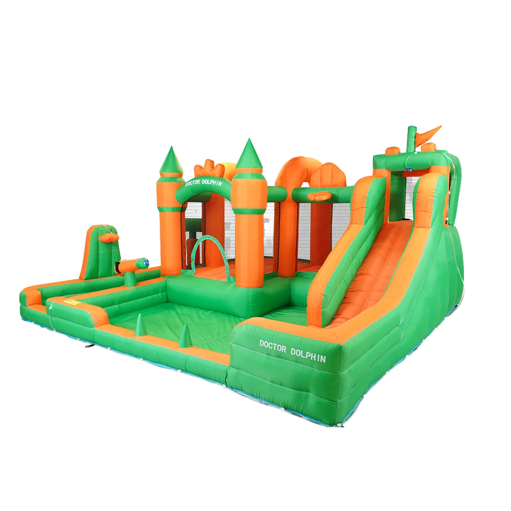 어린이용 슬라이드 워터 슬라이드가 있는 에어바운스, 야외 놀이용 풍선 놀이터