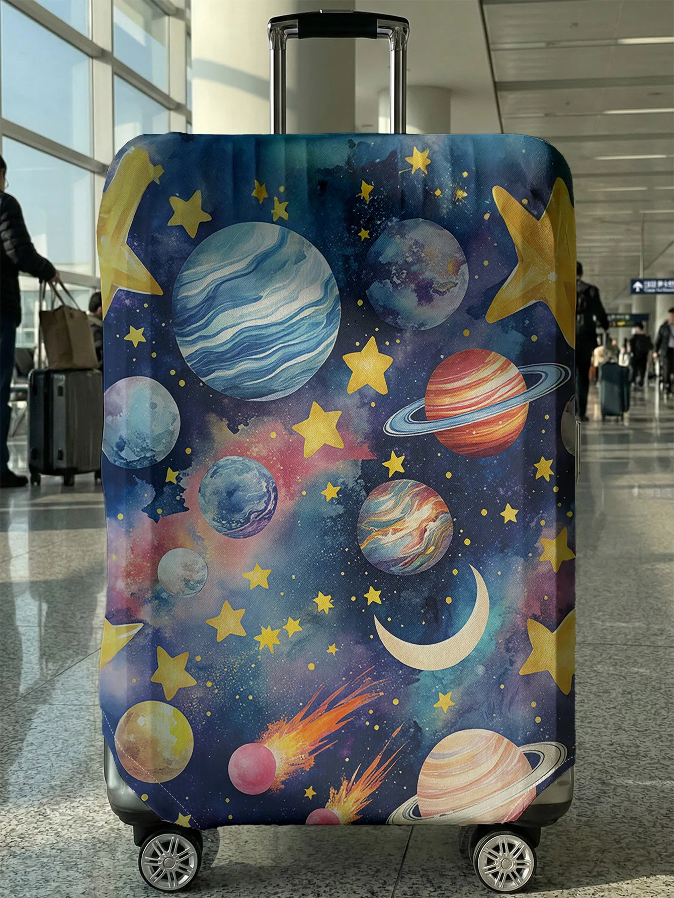 

Защитный чехол для багажа Space Planet Star, подходит для чехлов для багажа размером 18-32 дюйма, чехлов для ручек багажа, дорожных аксессуаров.
