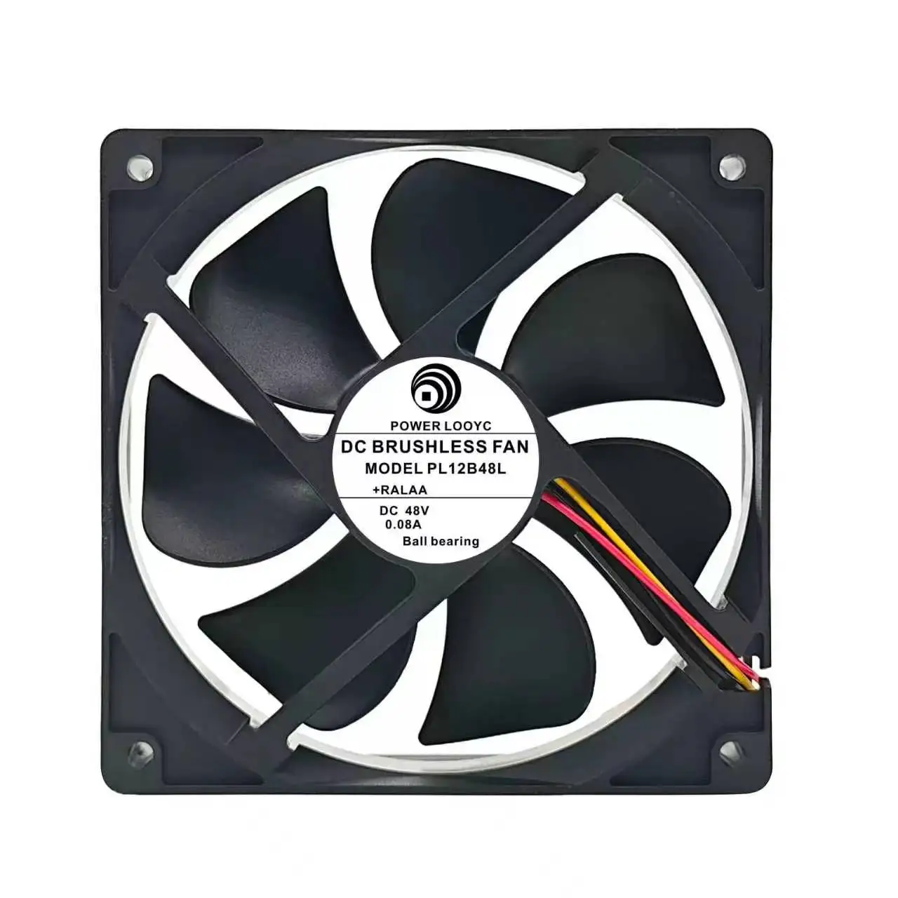 For PL12B48L DC Brushless Fan DC 48V 0.08A Ball Bearing High Airflow Industrial Equipment Square Cooling Fan