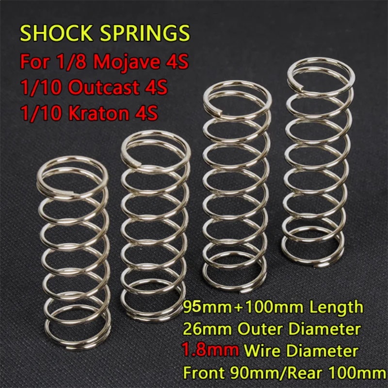Metalen Lente Schokdemper voor 1/8 ARRMA 6S 4S RC MOJAVE TYPHON KRATON OUTCAST BIG ROCK FIRETEAM INFRACTION LIMITLESS Auto