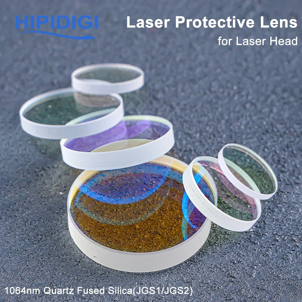 HIPIDIGI Laser Protective Lens Dia30-35mm Quartz Fused Silica Laser Windows for Precitec Raytools WSX Fiber Cutting Machine Head