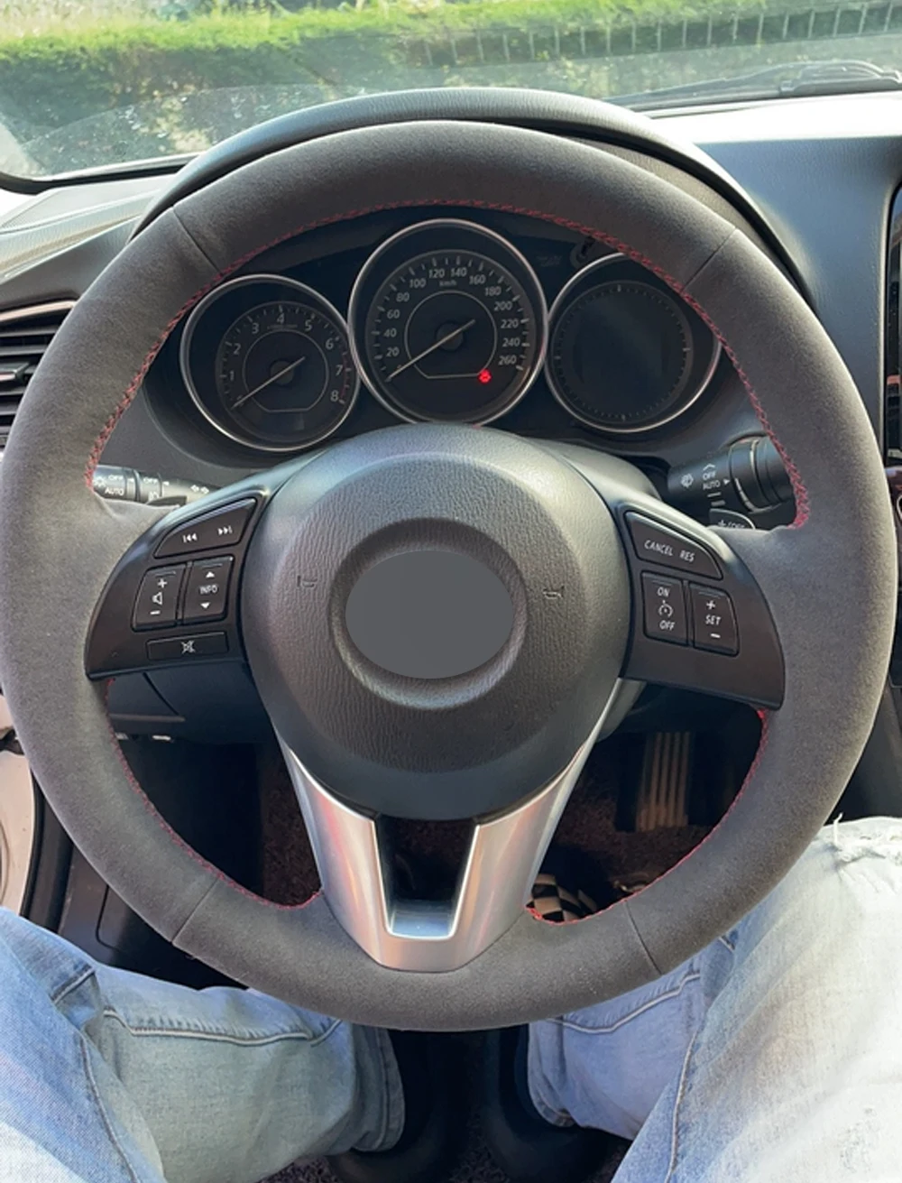 High Quality Genuine Leather Suede Steering Wheel Cover Car Accessories Specifically for Mazda 2 Mazda 3 Axela 6 Atenza CX3 CX5
