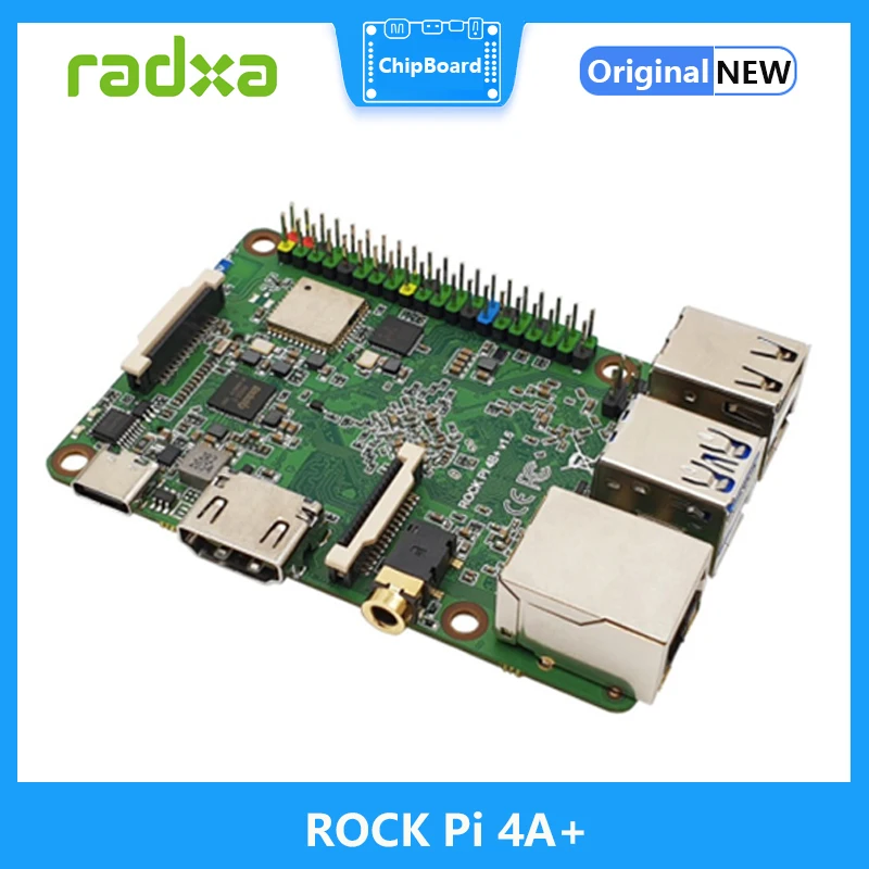 

ROCK Pi 4A+ high-speed version OP1 cost-effective onboard eMMC RK3399 development board A+ compatible with Raspberry Pi