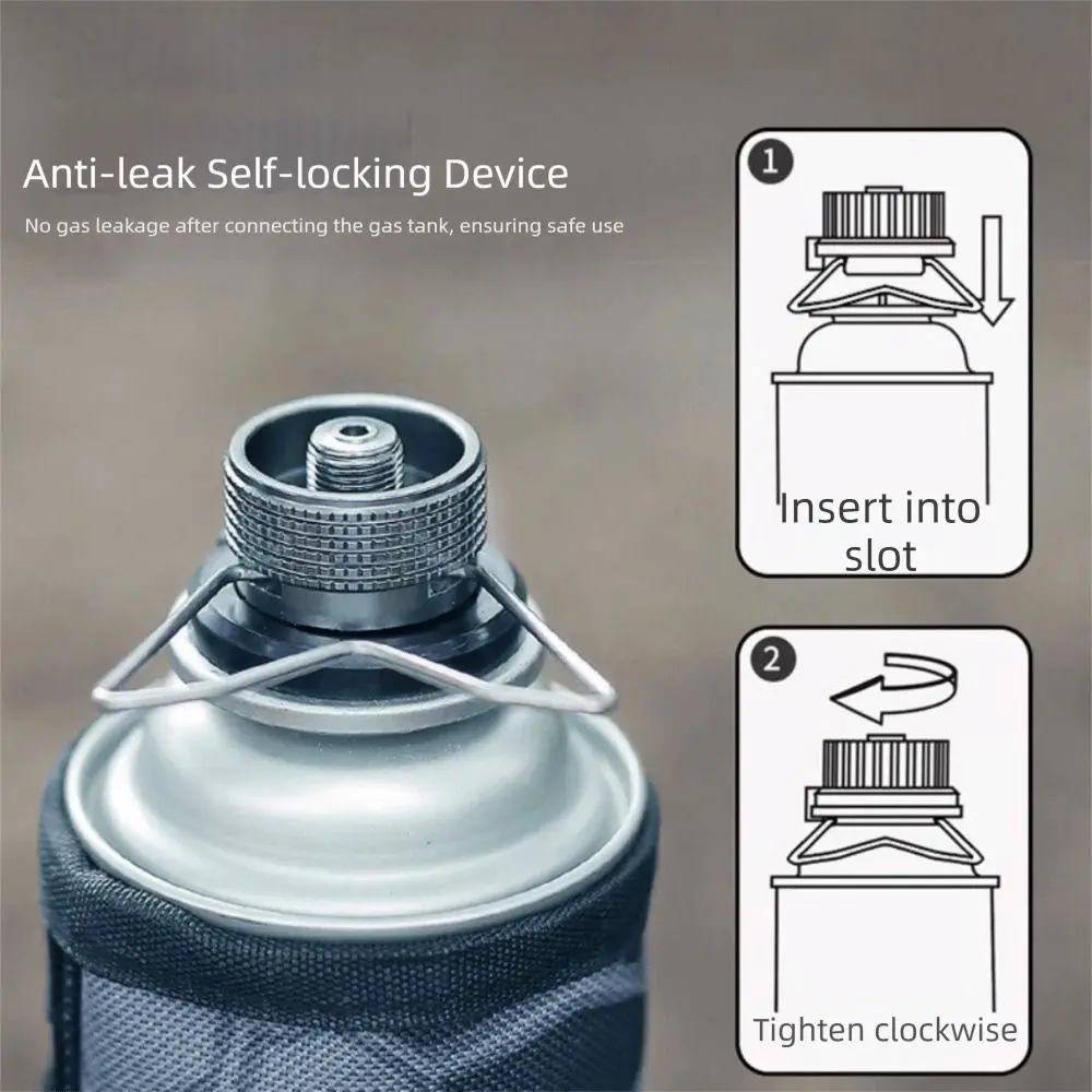 Portable Aluminum Alloy Butane Adapter Screw-On Valve Nozzle Universal Gas Conversion Joint Bottle Adapter Outdoor