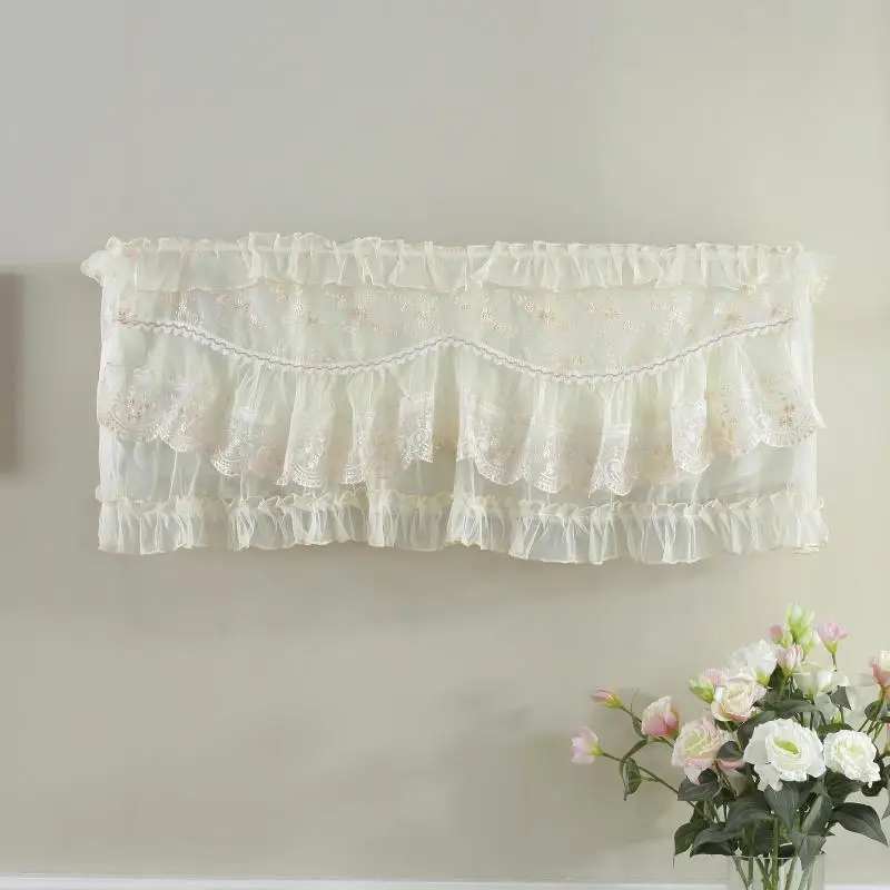 Lace Air Conditioner Cover Sweet Pastoral Wall-mounted Vintage Ruffle Dust-proof Design Tender Popular Home 6 Colors Classic Ins