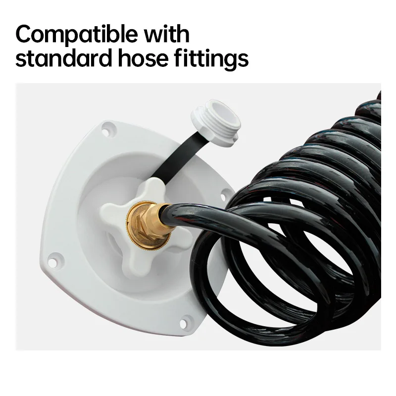 RV Conversion Accessories Pressure Relief Water Fill Port Tank Water Inlet with Rotating Locking Cover Suitable for RVs