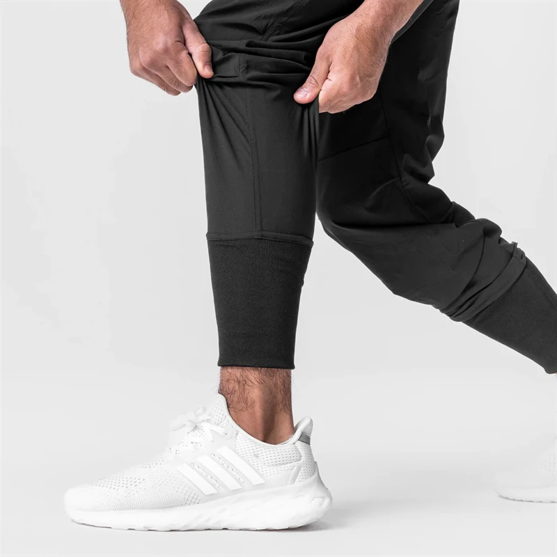 Jogger Tech High Rib Sweatpants New Summer Sports Fitness Quick Drying Breathable Casual Pants Outdoor Mountaineering Trousers