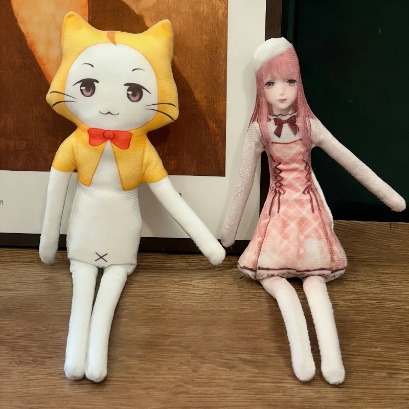 

Nikki's Dress-up Queen Nuan Nuan Big Meow Stuffed Dolls movable Abstract Body Wire Skeleton Halloween Prop Hand-made