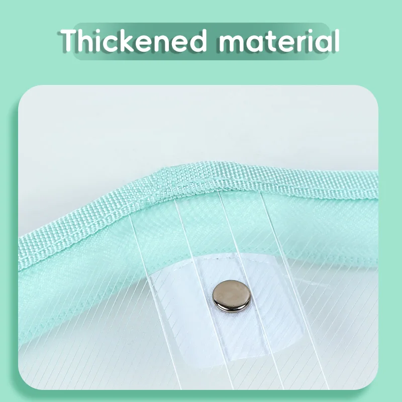 Huajie 투명 문서 가방 주제 가방 대형 개방 주제 분류 가방 초등학생 문서 책 메쉬 보관 가방 지퍼 주제 분류 가방 시험 특수 가방 과외 가방 Satchel Book Ba