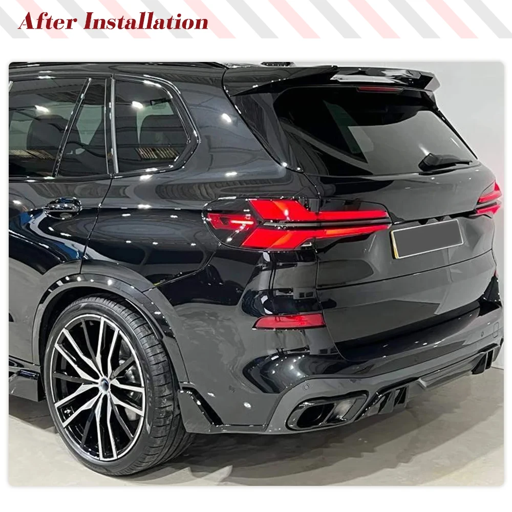 High Quality Glossy Black ABS Car Rear Roof Trunk Spoiler Splitters For BMW X5 G05 M-Sport LCI 2023 Car Rear Spoiler Wing Lip