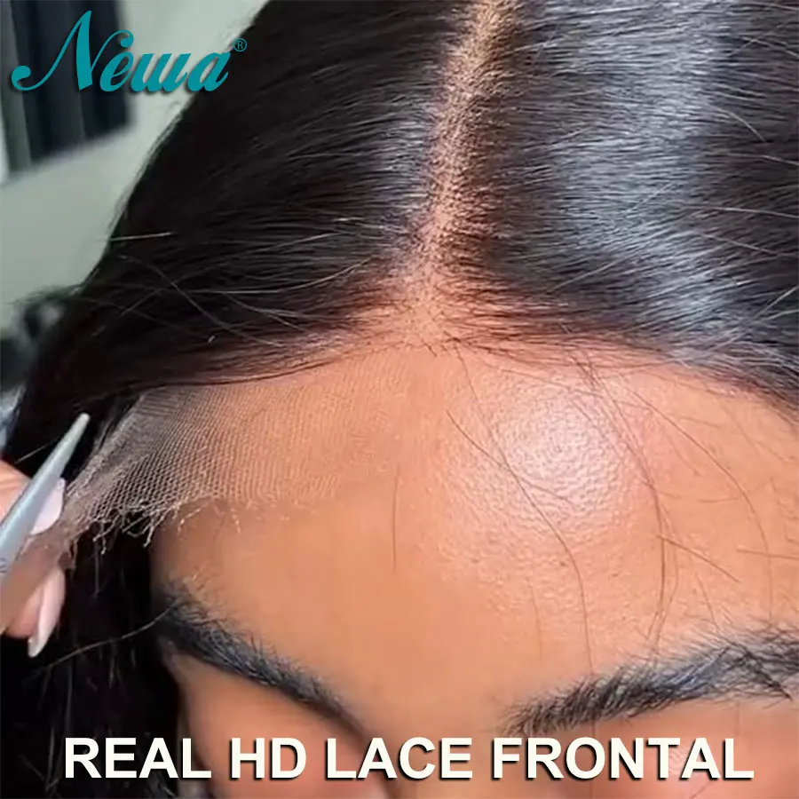 Newa الشعر 5X5/6X6 HD الدانتيل إغلاق غير مرئية السويسري HD الدانتيل تذوب جلود إغلاق الشعر البشري 13x6 /13x4 HD الدانتيل أمامي مستقيم