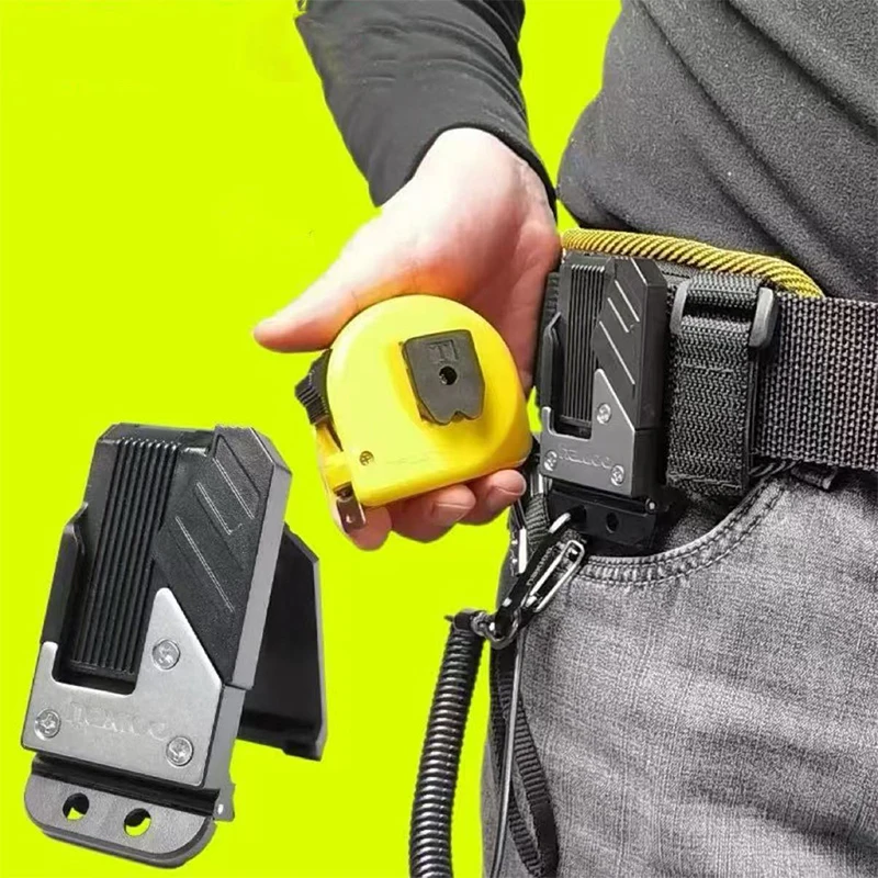 Quick Release Tape Measure Storage Buckle Hammer Wrench Electric Tool Belt Organizer Hook Universal Hook Belt Holder Clip Tools