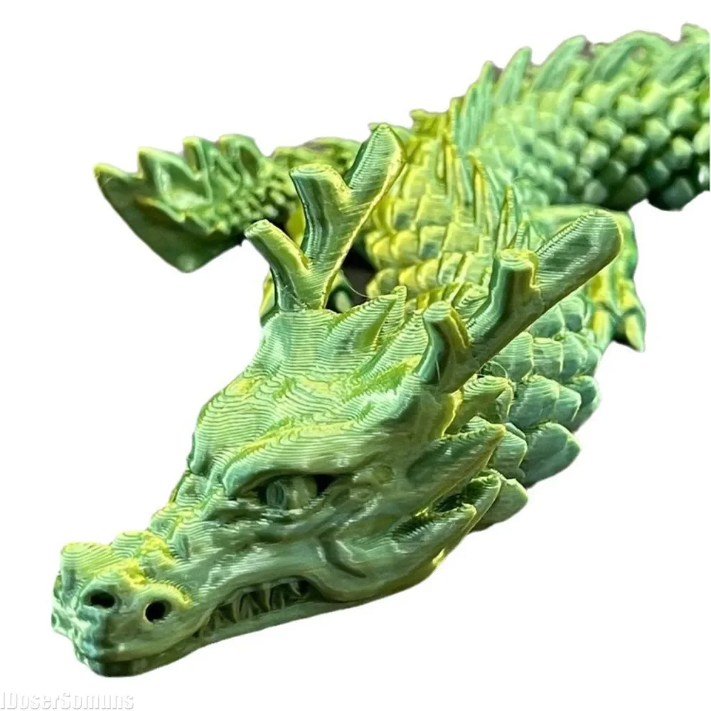 Dragons divins chinois de prairie College en 3D, dragon articulé, modèles de jouets d'embellissement flexibles, décoration de maison et de bureau