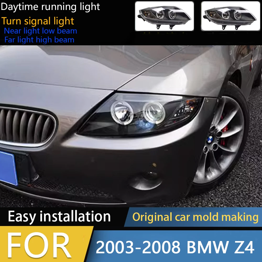 

Car Styling for BMW Z4 Headlights 2003-2008 E85 LED Headlight DRL Hid Head Lamp Angel Eye Bi Xenon Beam Accessories
