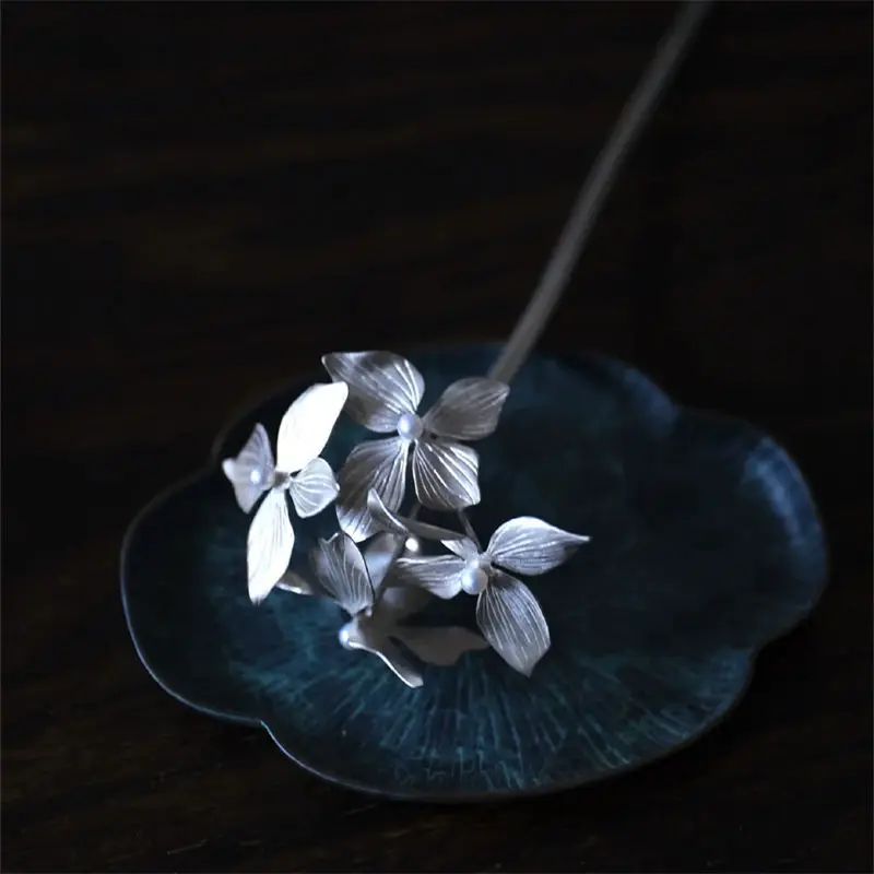 

New Chinese Flower Pearl Hairpin Original Oriental Aesthetics Artistic Cheongsam Accessories