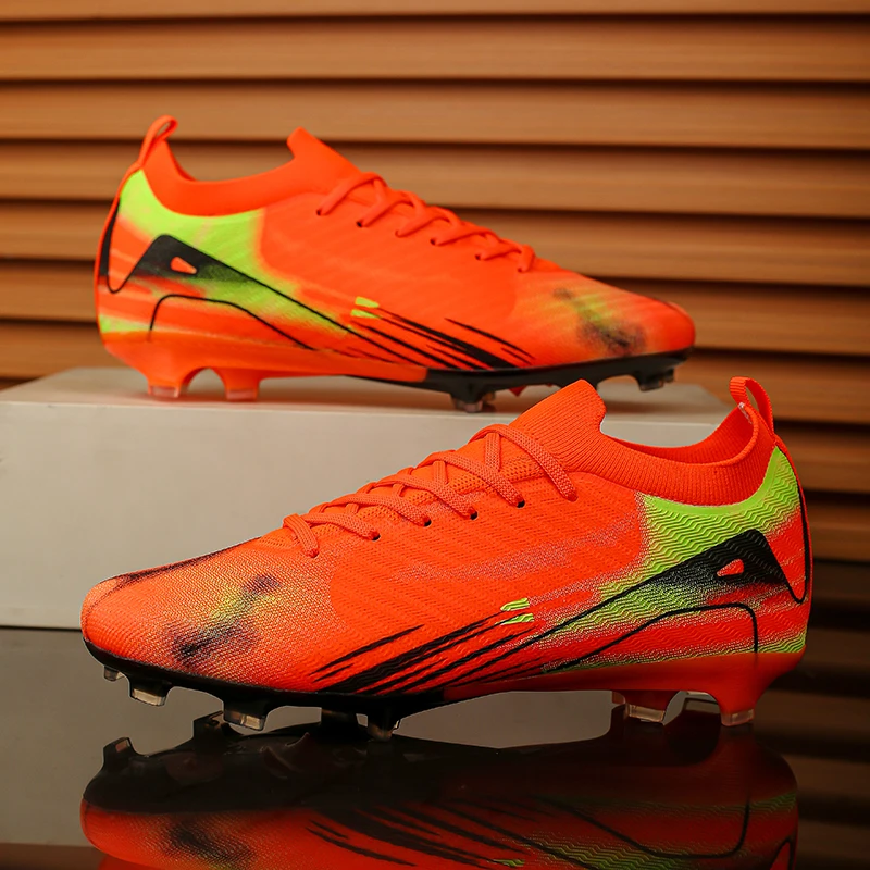 Men/Women Professional Soccer Cleats Anti-slip FG Studded Football Boots Breathable Training Shoes - view 6