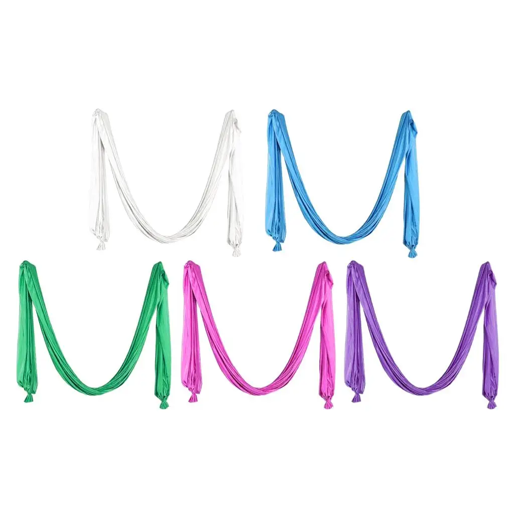 Elastic Silk Flying Yoga Hammock Fabric Two-way Stretch Trapeze Sling for Home Yoga Dance Studio