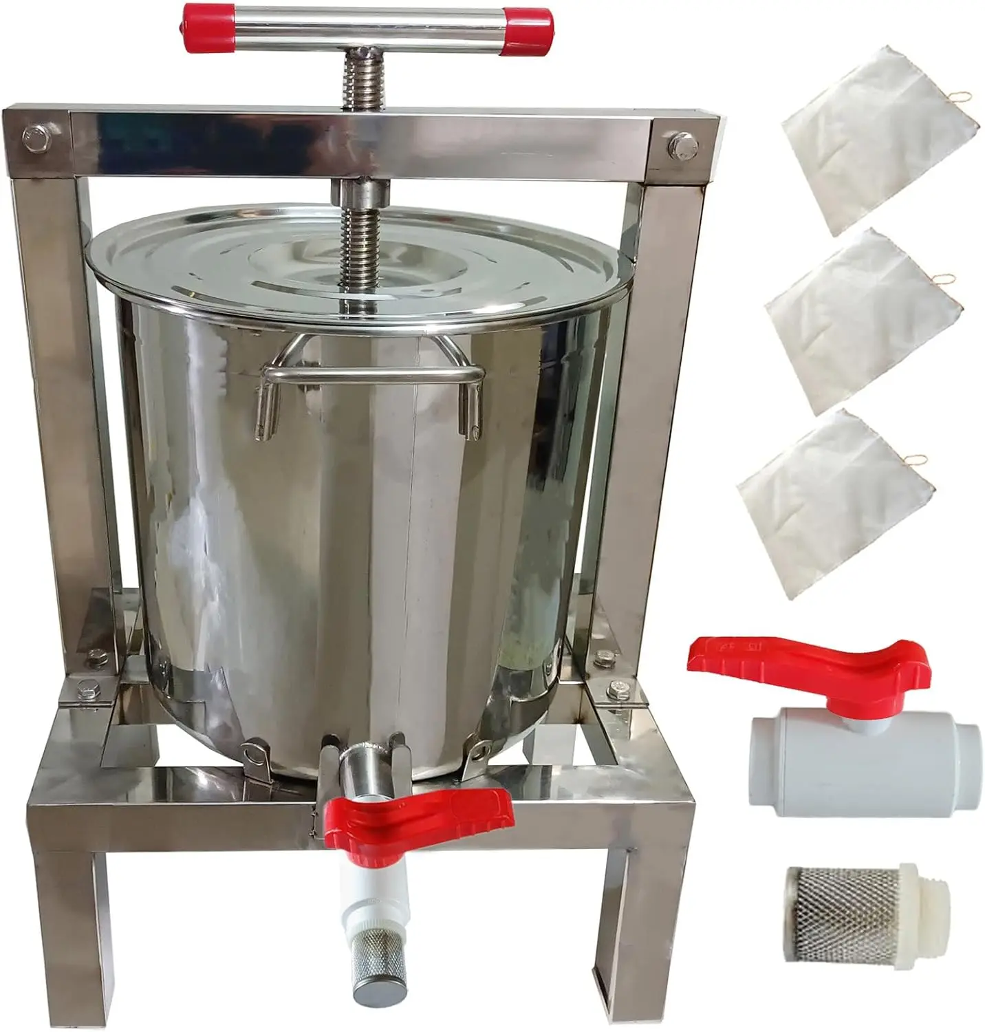 

Stainless Steel Manual Honey Press Extractor for Beeswax, Juice, and Olive Oil Making